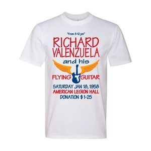 La Bamba Ritchie Valens and his Flying Guitar Poster Style Graphic T-Shirt Tee